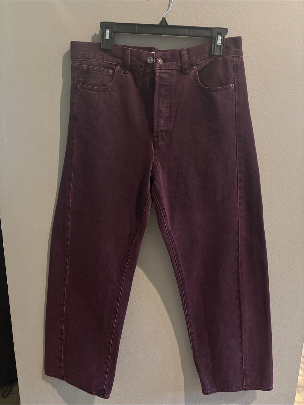 Madewell Plum Relaxed Barrel Jeans